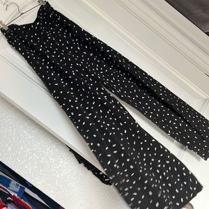 Carly Jean Los Angeles Black and White Wide Leg Pants